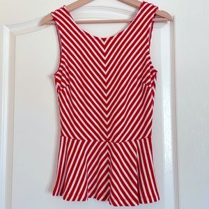 Peplum sleeveless top, size S